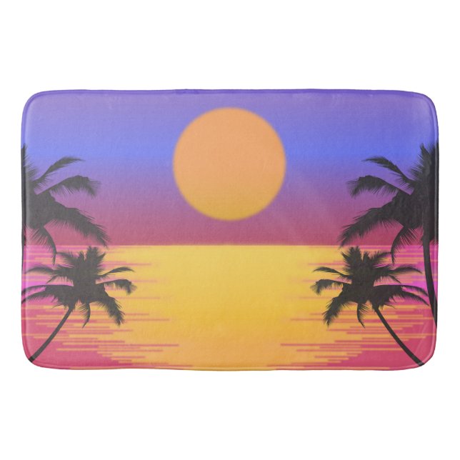 Tropical Sunset Graphic Badrumsmatta (Framsidan)