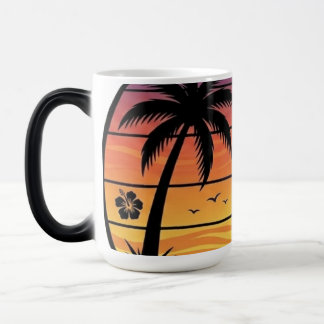 Tropical Sunset Heat-Reveal Mug – Magical Golden H Magisk Mugg