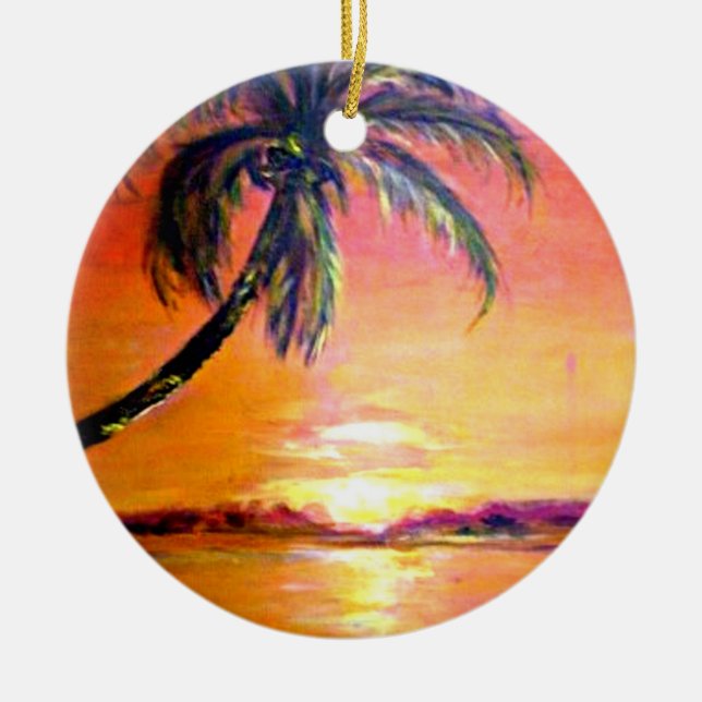 Tropical Sunset keepsaké ornament (Framsidan)