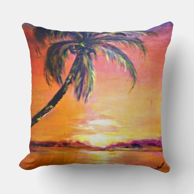Tropical Sunset Kudde (Framsida)