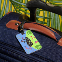 Tropical Sunset Luggage Tag Bagagebricka