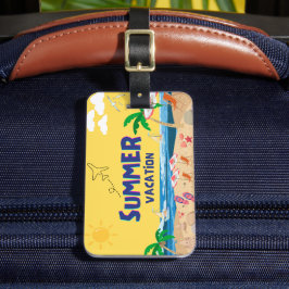 Tropical Sunset Luggage Tag Bagagebricka
