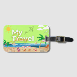 Tropical Sunset Luggage Tag Bagagebricka