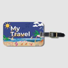 Tropical Sunset Luggage Tag Bagagebricka