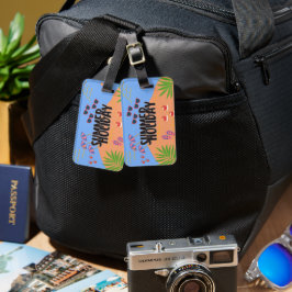 Tropical Sunset Luggage Tag Bagagebricka