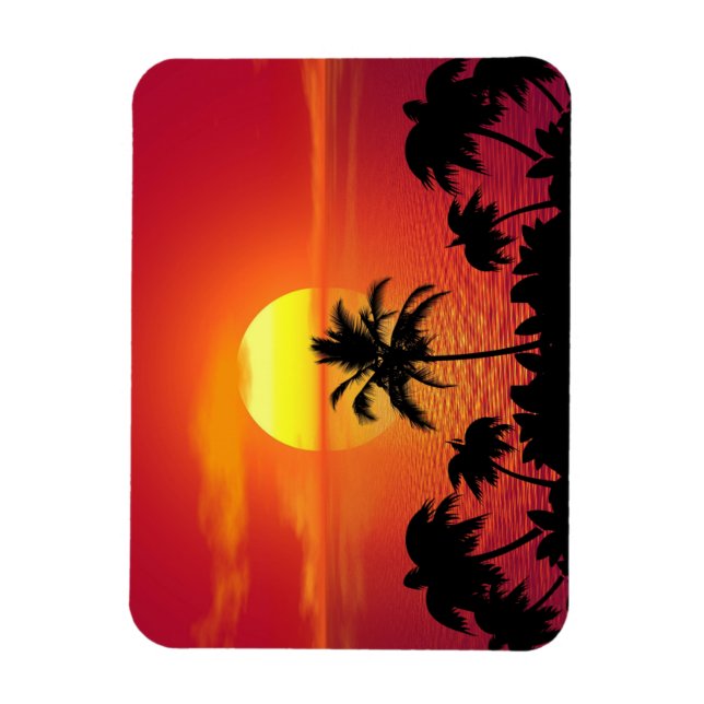 Tropical Sunset Magnet (Vertikal)