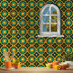 Tropical Sunset Moroccan Mosaic Mönster Kakelplatta<br><div class="desc">En marockansk plattor med Tropical Sunset färg för att påminna dig om romantiska vibes om solnedgång.</div>