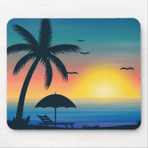 Tropical Sunset Mouse Pad Musmatta
