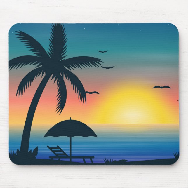 Tropical Sunset Mouse Pad Musmatta (Framsidan)