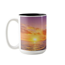 Tropical Sunset Mugg | Vibrant Handflatan Träd ber