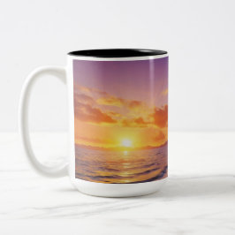 Tropical Sunset Mugg | Vibrant Handflatan Träd ber