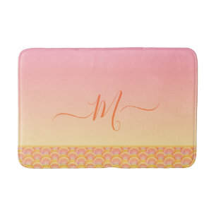 Tropical Sunset Ombre Seashell Snäcka Elegant Badrumsmatta