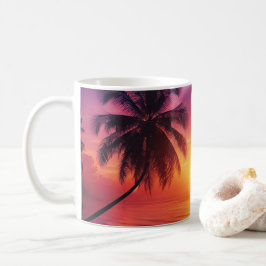 Tropical Sunset Paradise Mugg - Ocean View Gift