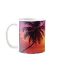 Tropical Sunset Paradise Mugg - Ocean View Gift