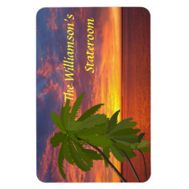 Tropical Sunset Personlig Stateroom Door Marker Magnet