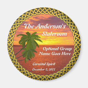 Tropical Sunset Personlig Stateroom Door Marker Magnet