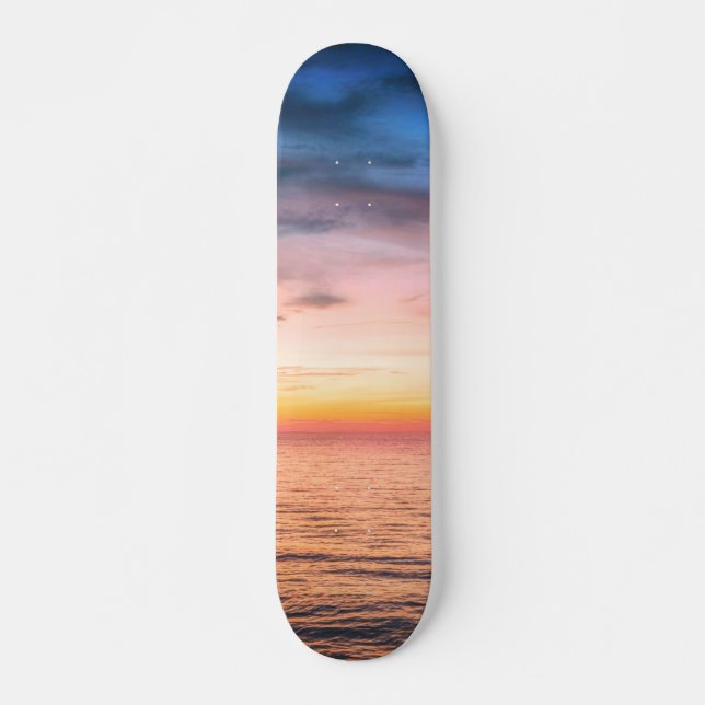 Tropical Sunset Photo Mini Skateboard Bräda 18,5 Cm (Framsida)