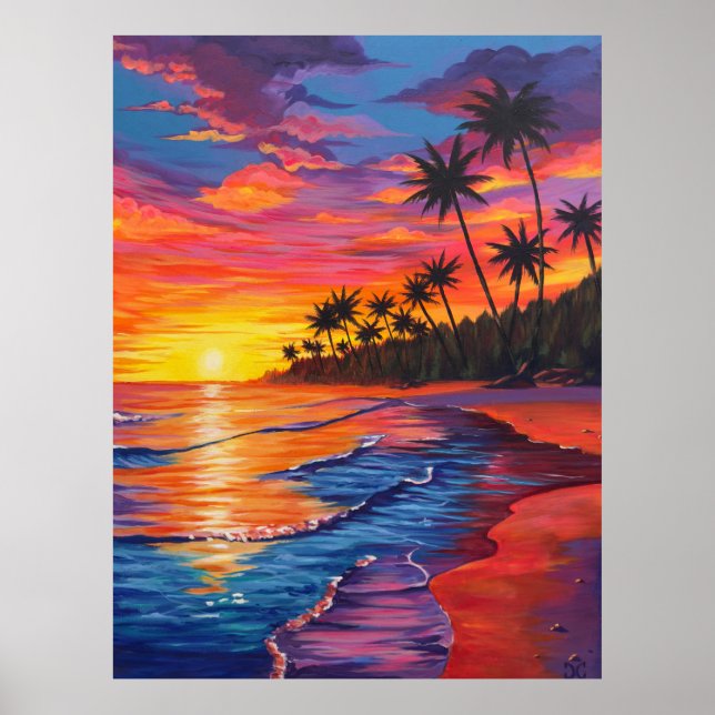 Tropical Sunset Poster (Framsidan)