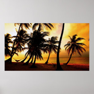 Tropical Sunset Poster