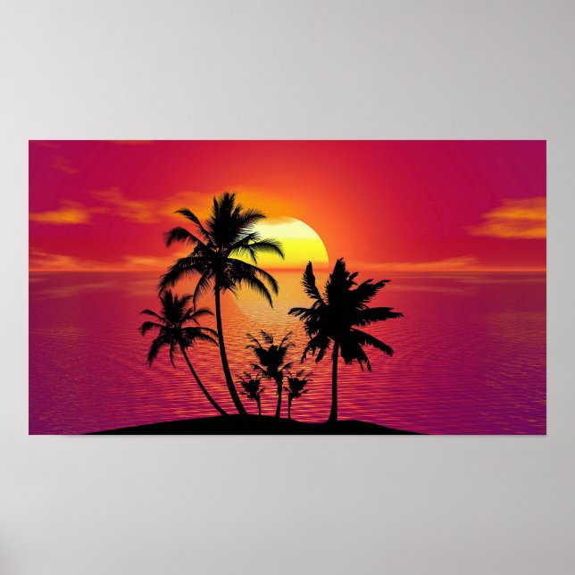 Tropical Sunset Poster (Framsidan)