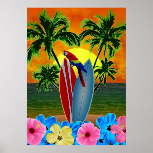 Tropical Sunset Poster (Framsidan)