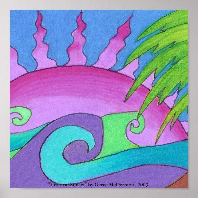 "Tropical Sunset" Poster (Framsidan)