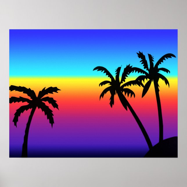 Tropical Sunset Poster (Framsidan)