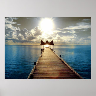 Tropical Sunset Poster stor