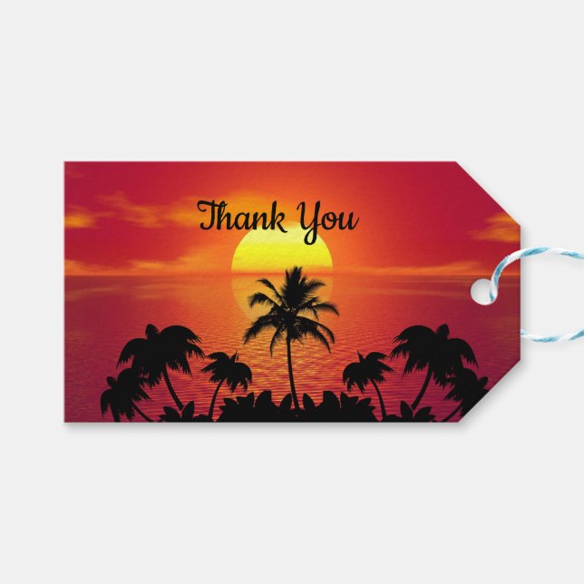 Tropical Sunset Presentetikett (Framsidan (Horisontell))
