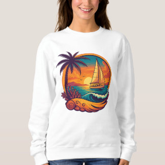 Tropical Sunset Sailing Adventure Women's Sweatshi T Shirt