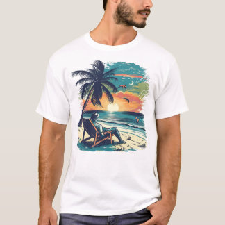 Tropical Sunset Serenity 🌅 🌴 T Shirt