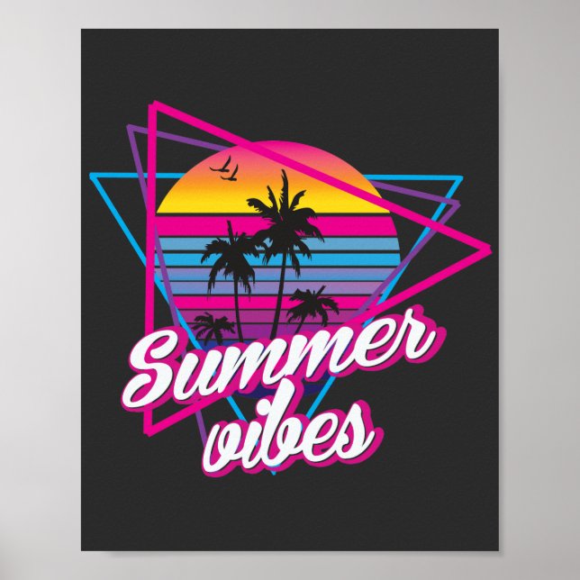 Tropical Sunset Summer Vibes Poster (Framsidan)