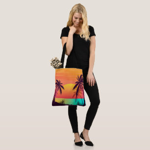 Tropical Sunset Tote Bag Tygkasse