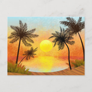 Tropical Sunset Vykort