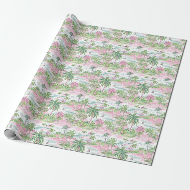 Tropical Sunshine Warms the Soul Presentpapper (Utrullad)