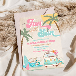 Tropical Surf Birthday Invitation Inbjudningar