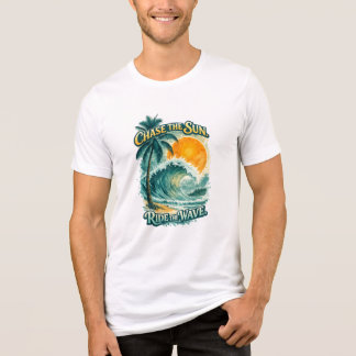 Tropical Surf Solnedgång T-Shirt – Jaga Solen Rid