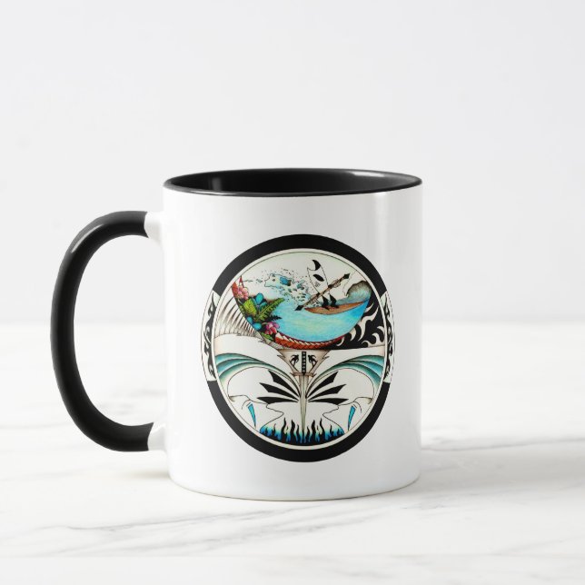 Tropical Surfa Mandala Mugg (Vänster)