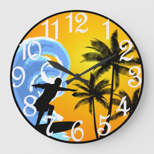 Tropical Surfer  Stor Klocka (Framsida)