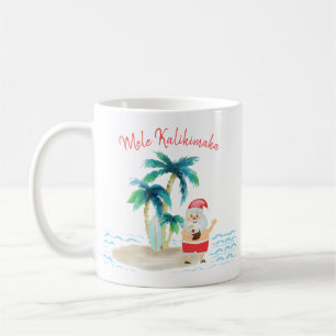 Tropical Surfing Santa Mele Kalikimaka jul Kaffemugg