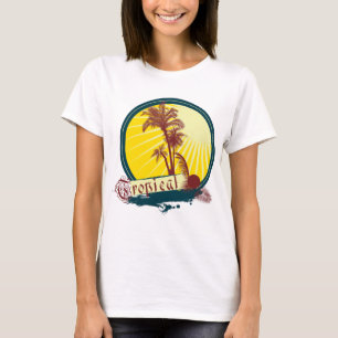 Tropical T-Shirt, damernas sommar Tee Shirt