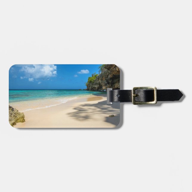 Tropical Tahiti Sandy Island Beach  Bagagebricka (Horisontell Framsida)