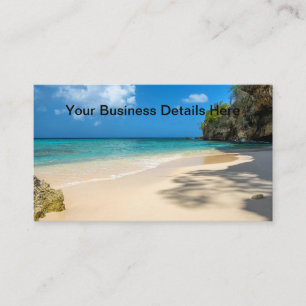 Tropical Tahiti Sandy Island Beach Visitkort