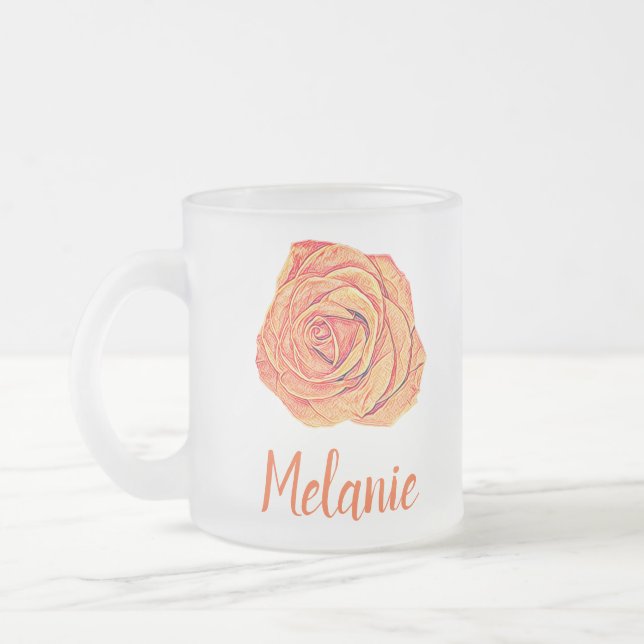 Tropical Tangerine Frostad Glasmugg (Vänster)