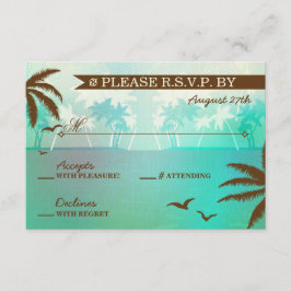 Tropical Teal Scenia Beach Wedding OSA Kort