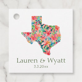 Tropical Texas Bröllop Personlig Namn & Date Gåvor Etiketter