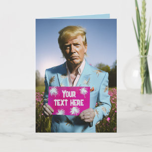 Tropical-Thated Porträtt Donald Trump Looklike Inbjudan