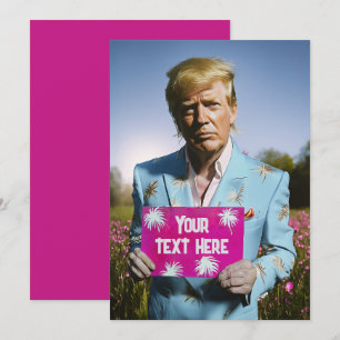 Tropical-Thated Porträtt Donald Trump Looklike Inbjudningar