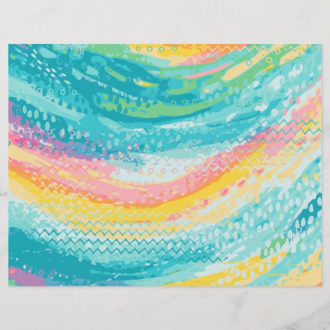 Tropical Tide Bassäng Dreams Scrapbook Papper (Framsida)