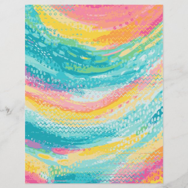 Tropical Tide Bassäng Dreams Scrapbook Papper (Framsida)